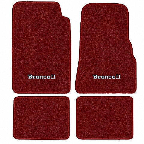 1984-1990 Ford Bronco II Cutpile Floor Mats with Embroidered Logo Choices - 4-Piece - product image