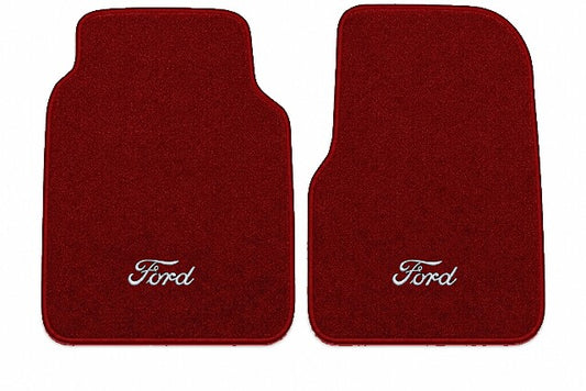 1975-1986 Ford F-150 Cutpile Floor Mats with Embroidered Logo Choices - 2-Piece - product image