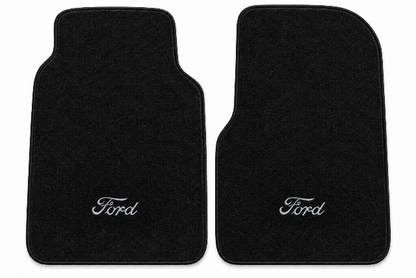 1987 Ford F-150 Reg Cab Cutpile Floor Mats with Embroidered Logo Choices - 2-Piece - product details image 2