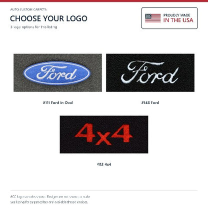 1987 Ford F-150 Reg Cab Cutpile Floor Mats with Embroidered Logo Choices - 2-Piece - product details image 7