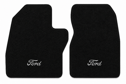 1988-1996 Ford F-150 Reg Cab Cutpile Floor Mats with Embroidered Logo Choices - 2-Piece - product details image 2
