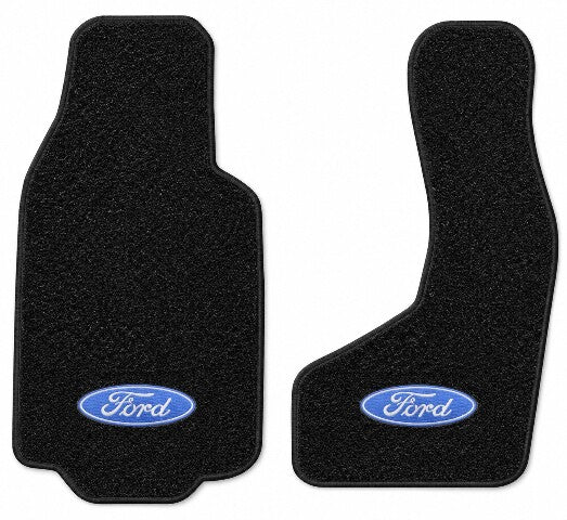 1975-1978 Ford E-100 Econoline Cutpile Floor Mats with Embroidered Logo Choices Front - 2-Piece - product details image 3