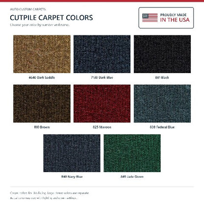 1975-1978 Ford E-100 Econoline Cutpile Floor Mats with Embroidered Logo Choices Front - 2-Piece - product details image 7