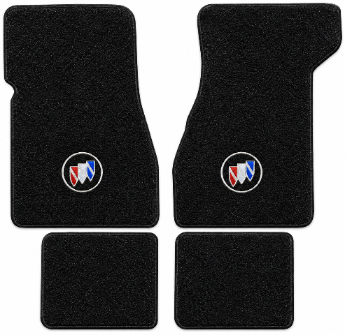 1974-1977 Buick Century Cutpile Floor Mats with Embroidered Logo Choices - 4-Piece - product details image 2