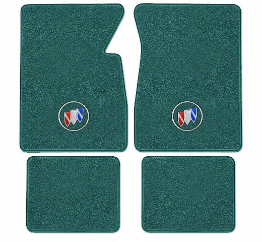 1954-1956 Buick Century Loop Floor Mats with Embroidered Logo Choices - 4-Piece - product image