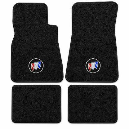 1970 Buick Estate Wagon Loop Floor Mats with Embroidered Logo Choices - 4-Piece - product details image 2