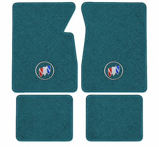 1971 Buick Estate Wagon Loop Floor Mats with Embroidered Logo Choices - 4-Piece - product image