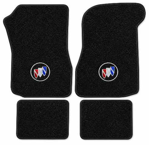 1974-1977 Buick Regal Cutpile Floor Mats with Embroidered Logo Choices - 4-Piece - product details image 2