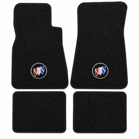 1966-1970 Buick Riviera Loop Floor Mats with Embroidered Logo Choices - 4-Piece - product details image 2