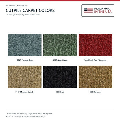 1977-1978 Buick Riviera Cutpile Floor Mats with Embroidered Logo Choices - 4-Piece - product details image 6