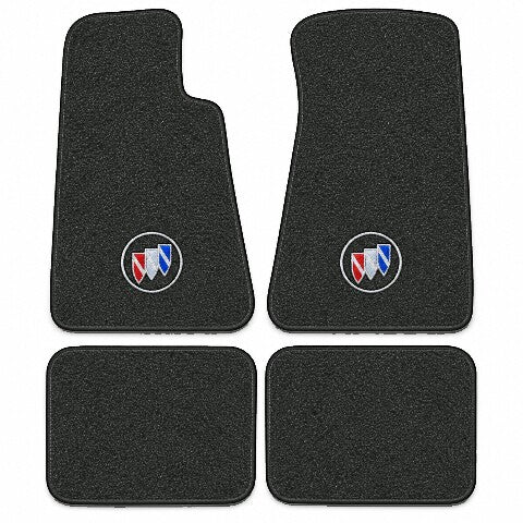 1991-96 Buick Roadmaster Cutpile Floor Mats with Embroidered Logo Choices without Snaps - 4-Piece - product image