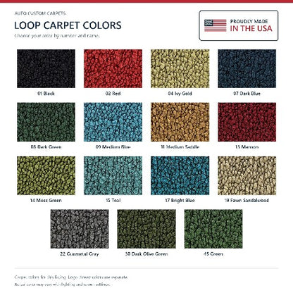 1968-1972 Buick Skylark Loop Floor Mats with Embroidered Logo Choices - 4-Piece - product details image 7
