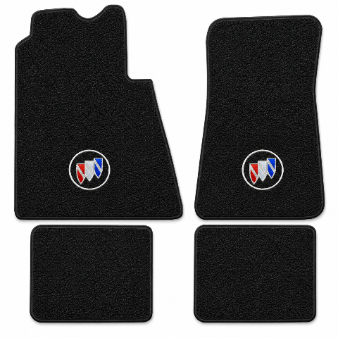 1965-1970 Buick Wildcat Loop Floor Mats with Embroidered Logo Choices - 4-Piece - product details image 2