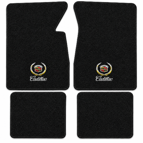 1965-1970 Cadillac DeVille 2DR Coupe/Conv Loop Floor Mats with Embroidered Logo Choices - 4-Piece - product details image 2