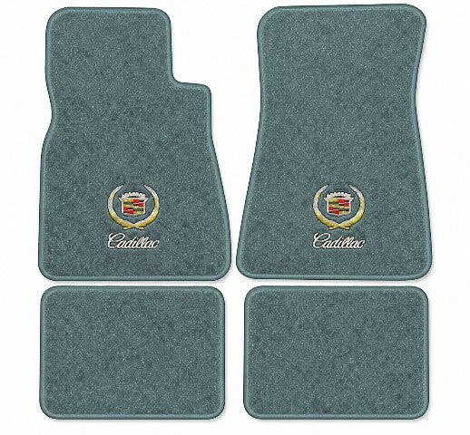 1977-1984 Cadillac Fleetwood Cutpile Floor Mats with Embroidered Logo Choices - 4-Piece - product image