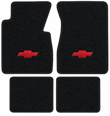 1955-1956 Chevy Bel Air Loop Floor Mats with Embroidered Logo Choices - 4-Piece - product details image 2
