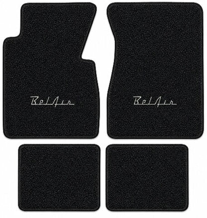 1955-1956 Chevy Bel Air Loop Floor Mats with Embroidered Logo Choices - 4-Piece - product details image 3