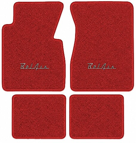 1955-1956 Chevy Bel Air Loop Floor Mats with Embroidered Logo Choices - 4-Piece - product image