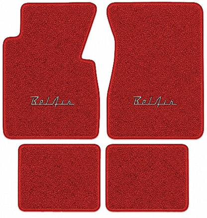 1955-1956 Chevy Bel Air Loop Floor Mats with Embroidered Logo Choices - 4-Piece - product image