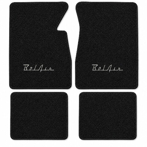 1958 Chevy Bel Air Loop Floor Mats with Embroidered Logo Choices - 4-Piece - product details image 3