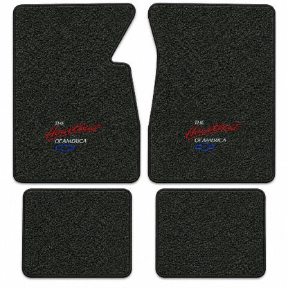 1959 Chevy Bel Air Tuxedo Floor Mats with Embroidered Logo Choices - 4-Piece - product details image 4