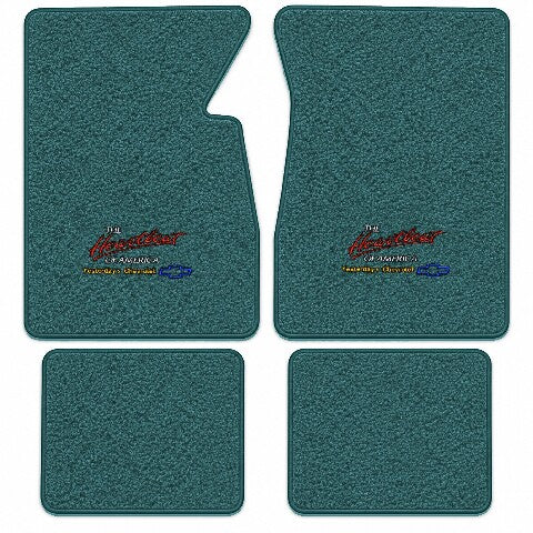 1959-1960 Chevy Biscayne Tuxedo Floor Mats with Embroidered Logo Choices - 4-Piece - product image