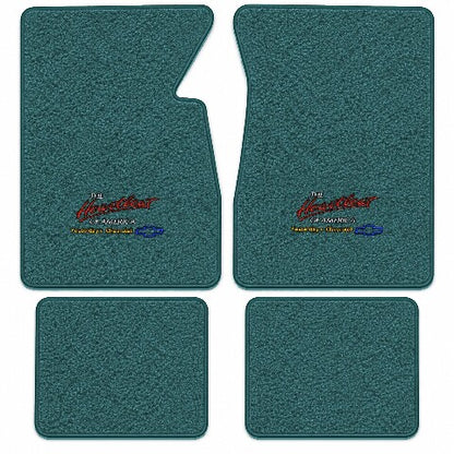 1959-1960 Chevy Biscayne Tuxedo Floor Mats with Embroidered Logo Choices - 4-Piece - product image