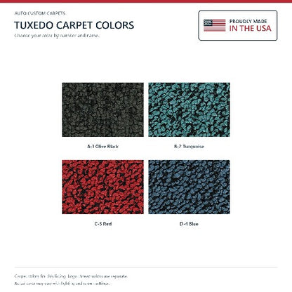 1959-1960 Chevy Biscayne Tuxedo Floor Mats with Embroidered Logo Choices - 4-Piece - product details image 9