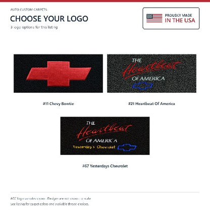 1965-1970 Chevy Biscayne Loop Floor Mats with Embroidered Logo Choices - 4-Piece - product details image 8