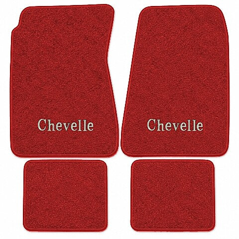 1968-1972 Chevy Chevelle Loop Floor Mats with Embroidered Logo Choices - 4-Piece - product image