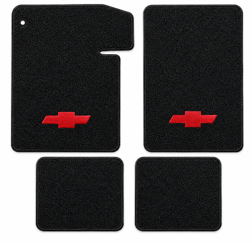 1964-1967 Chevy Chevelle Loop Floor Mats with Embroidered Logo Choices - 4-Piece - product details image 2