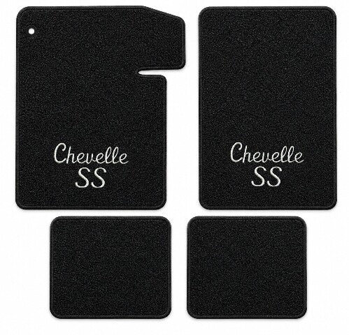 1964-1967 Chevy Chevelle Loop Floor Mats with Embroidered Logo Choices - 4-Piece - product details image 3