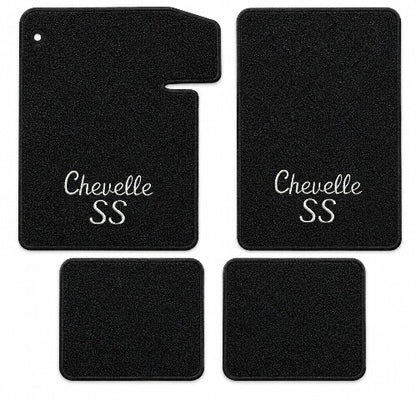 1964-1967 Chevy Chevelle Loop Floor Mats with Embroidered Logo Choices - 4-Piece - product details image 3