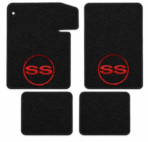 1964-1967 Chevy Chevelle Loop Floor Mats with Embroidered Logo Choices - 4-Piece - product details image 11