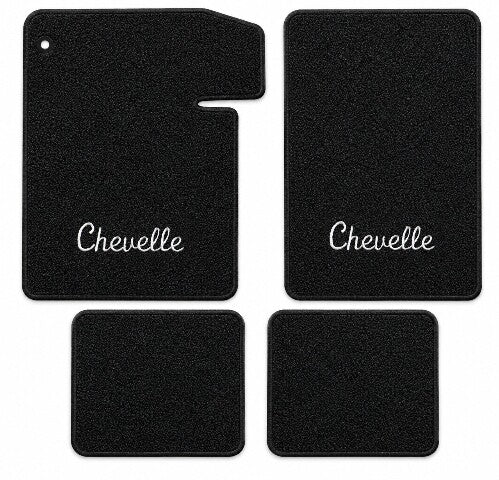 1964-1967 Chevy Chevelle Loop Floor Mats with Embroidered Logo Choices - 4-Piece - product details image 5