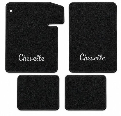 1964-1967 Chevy Chevelle Loop Floor Mats with Embroidered Logo Choices - 4-Piece - product details image 5