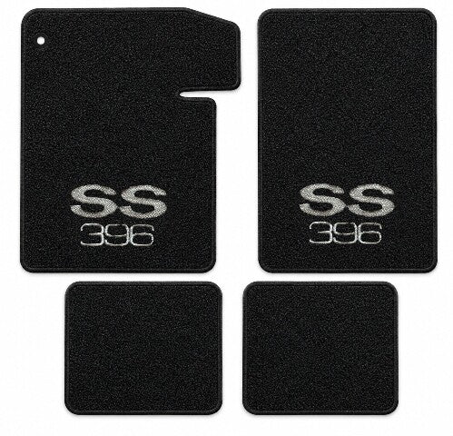 1964-1967 Chevy Chevelle Loop Floor Mats with Embroidered Logo Choices - 4-Piece - product details image 6