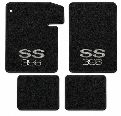 1964-1967 Chevy Chevelle Loop Floor Mats with Embroidered Logo Choices - 4-Piece - product details image 6