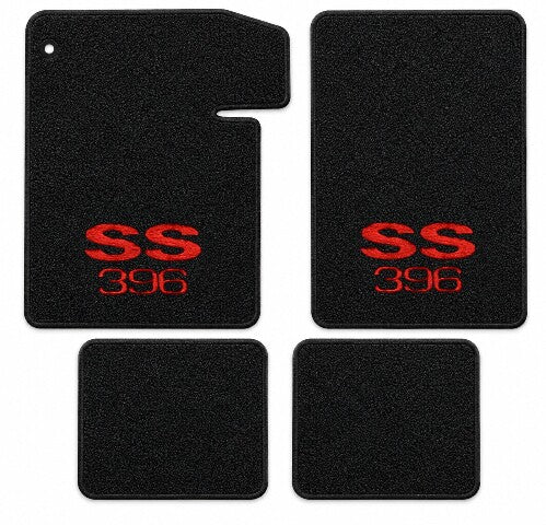 1964-1967 Chevy Chevelle Loop Floor Mats with Embroidered Logo Choices - 4-Piece - product details image 7