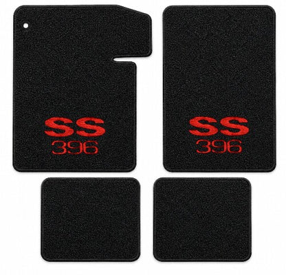 1964-1967 Chevy Chevelle Loop Floor Mats with Embroidered Logo Choices - 4-Piece - product details image 7