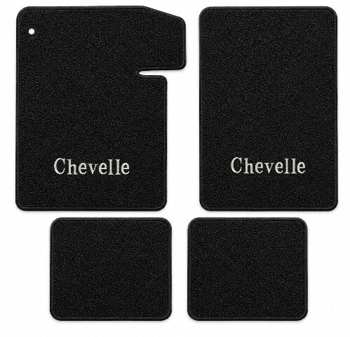 1964-1967 Chevy Chevelle Loop Floor Mats with Embroidered Logo Choices - 4-Piece - product details image 8