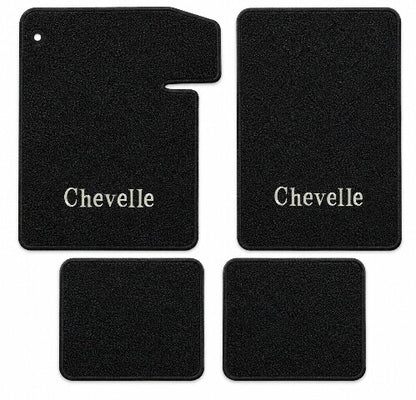 1964-1967 Chevy Chevelle Loop Floor Mats with Embroidered Logo Choices - 4-Piece - product details image 8