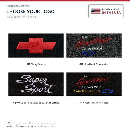 1962-1967 Chevy Chevy II Loop Floor Mats with Embroidered Logo Choices - 4-Piece - product details image 9