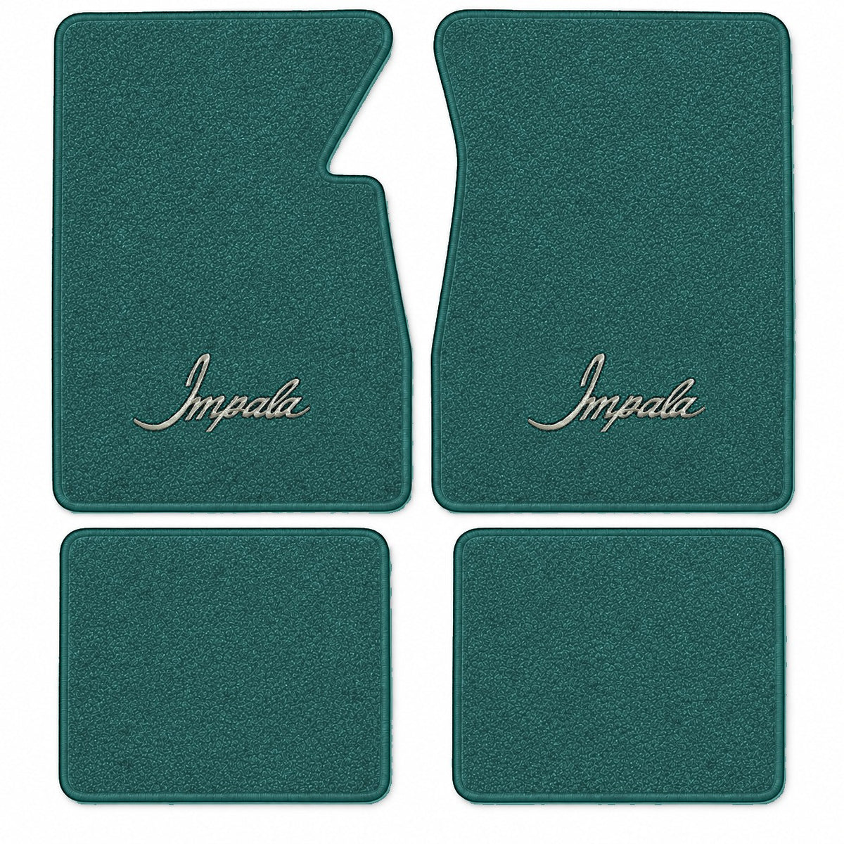 1959-1960 Chevy Impala Loop Floor Mats with Embroidered Logo Choices - 4-Piece - product details image 12