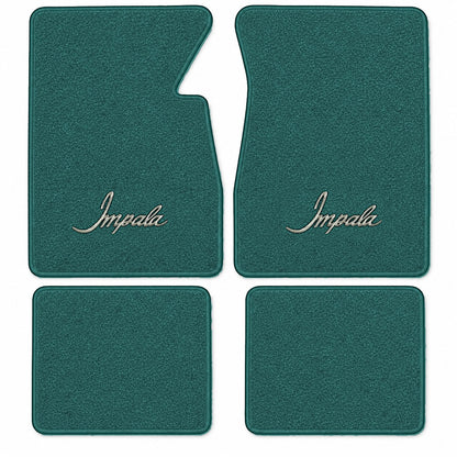 1965-1970 Chevy Impala Loop Floor Mats with Embroidered Logo Choices - 4-Piece - product details image 17