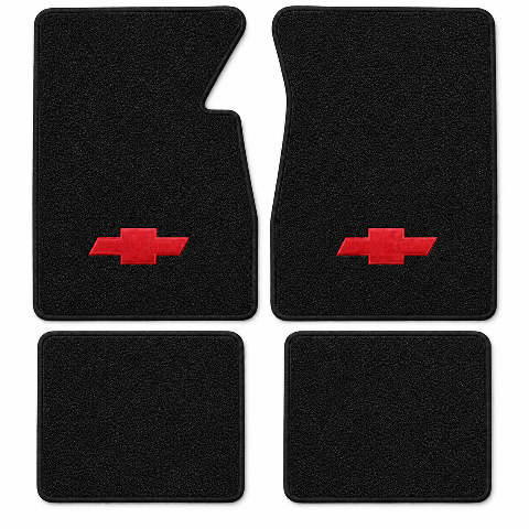 1965-1970 Chevy Impala Loop Floor Mats with Embroidered Logo Choices - 4-Piece - product details image 2