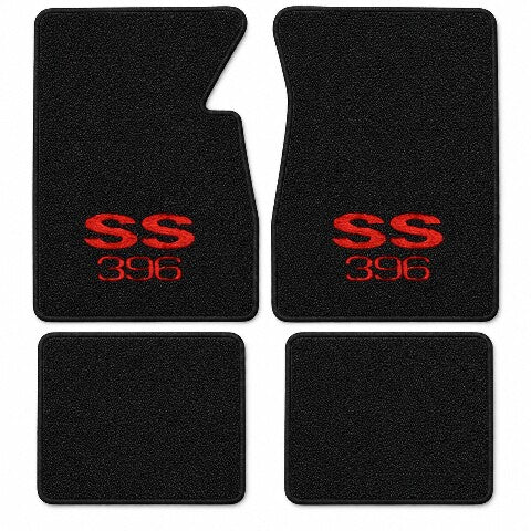 1965-1970 Chevy Impala Loop Floor Mats with Embroidered Logo Choices - 4-Piece - product details image 4