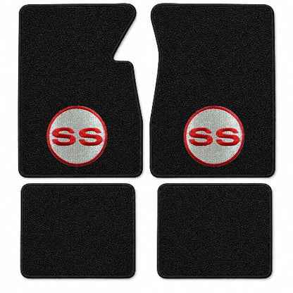 1965-1970 Chevy Impala Loop Floor Mats with Embroidered Logo Choices - 4-Piece - product details image 6