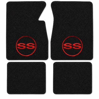 1965-1970 Chevy Impala Loop Floor Mats with Embroidered Logo Choices - 4-Piece - product details image 7