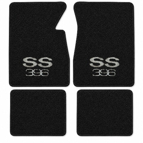 1965-1970 Chevy Impala Loop Floor Mats with Embroidered Logo Choices - 4-Piece - product details image 3